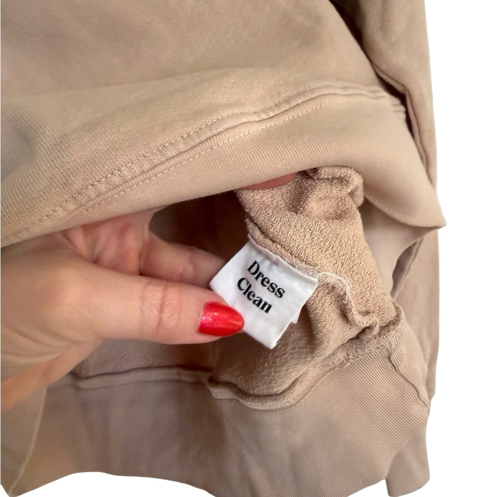 MATE The Label Organic Cotton Casual Tan Cream Pullover Sweater S - Picture 5 of 6